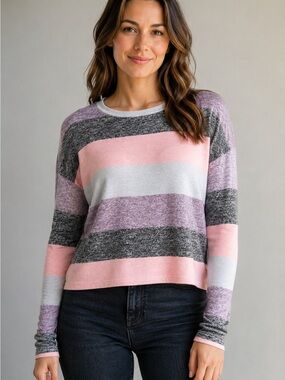 Miss Chievous Striped Knit Sweater Small